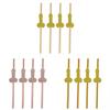 No Brand Paper Drinking Straws With Gold Stripes For Party Bar Decor