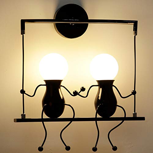 KAWELL Lighting Bracket Light, Doll Light, Wall Light, Bracket, Cute Indirect Lighting Fixture, Wall-Mounted Sconce, Cartoon Doll Gift Wall Lamp, LED