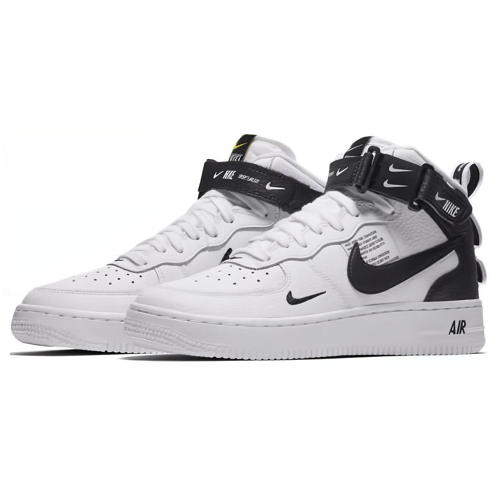 Nike Air Force 1 Mid Top Skateboard Shoes Black White Unisex AV3803-100