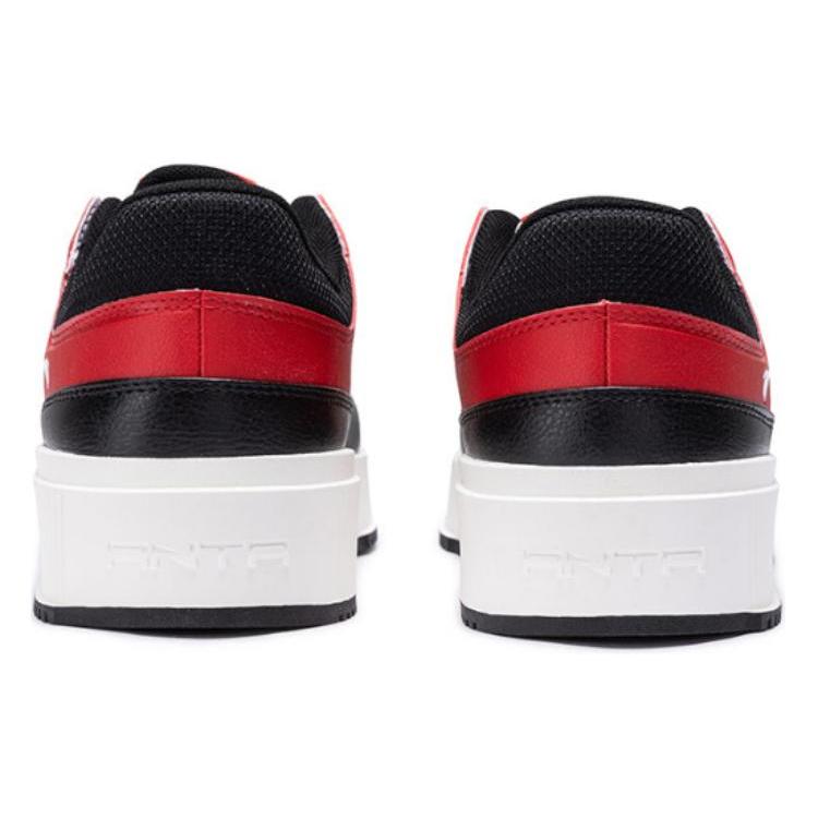 Anta Slip Resistant Cushioning Low top Skateboard Shoes Men's Black Red 112438012S-4