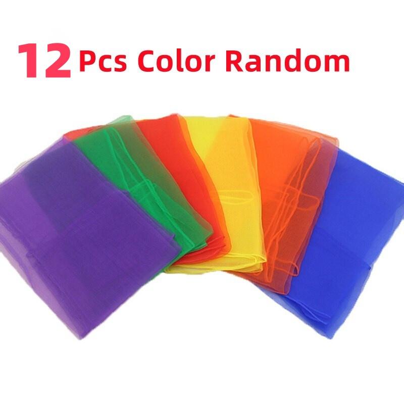 Practical 6 Colors Gymnastics Scarves For Outdoor Game Toys Dancing And Juggling Towels Candy Colored Gym Towel Dance Gauze