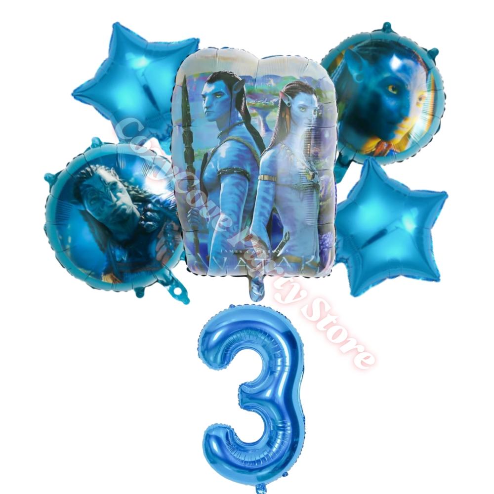 New Avatar Birthday Party Decoration Tableware Avatar 2 Balloons Set Plate Cup Gift Bags For Kids Boy Party Favors Photo Booth