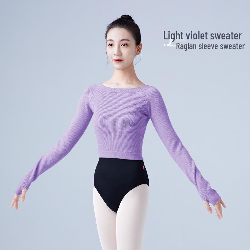 Women's Long Sleeve Knitted Cardigan Sweater for Autumn/Winter Dance Practice