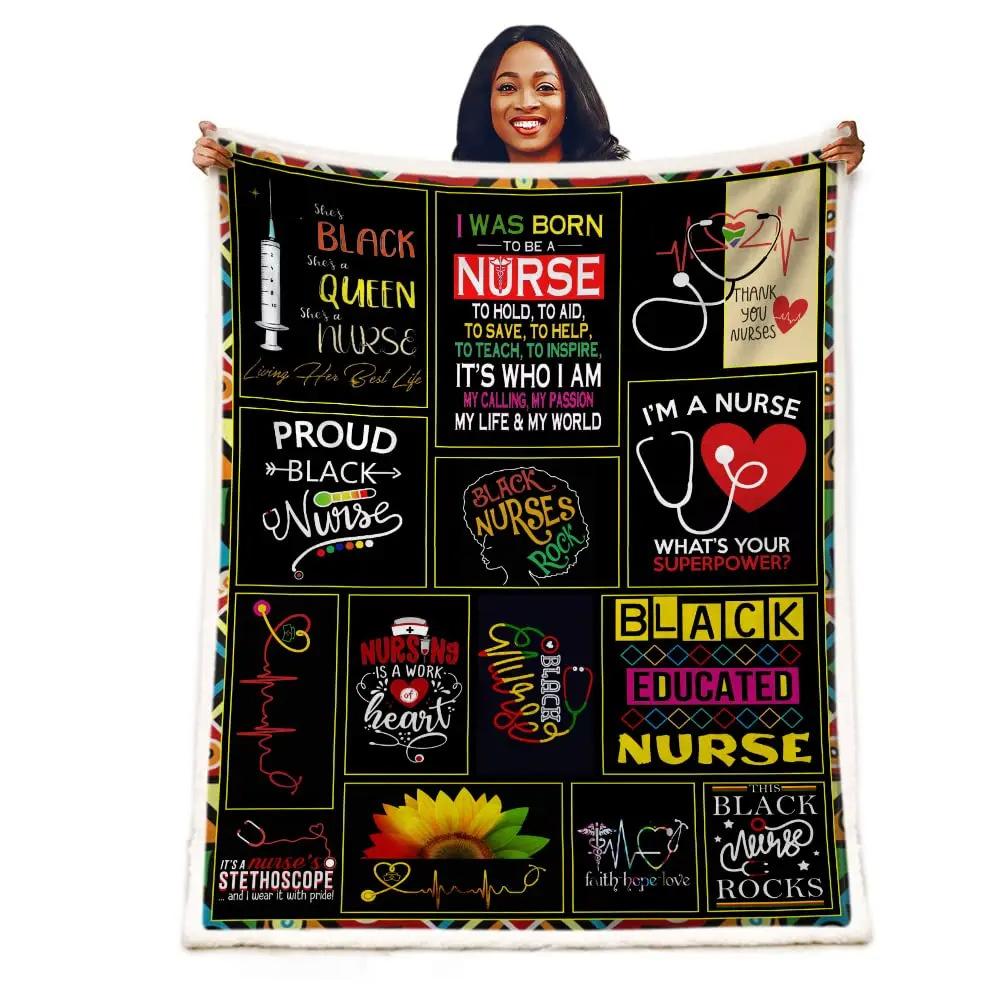 Nurse Gift Blanket Soft Flannel Blanket Nurse Graduation Gift Blanket