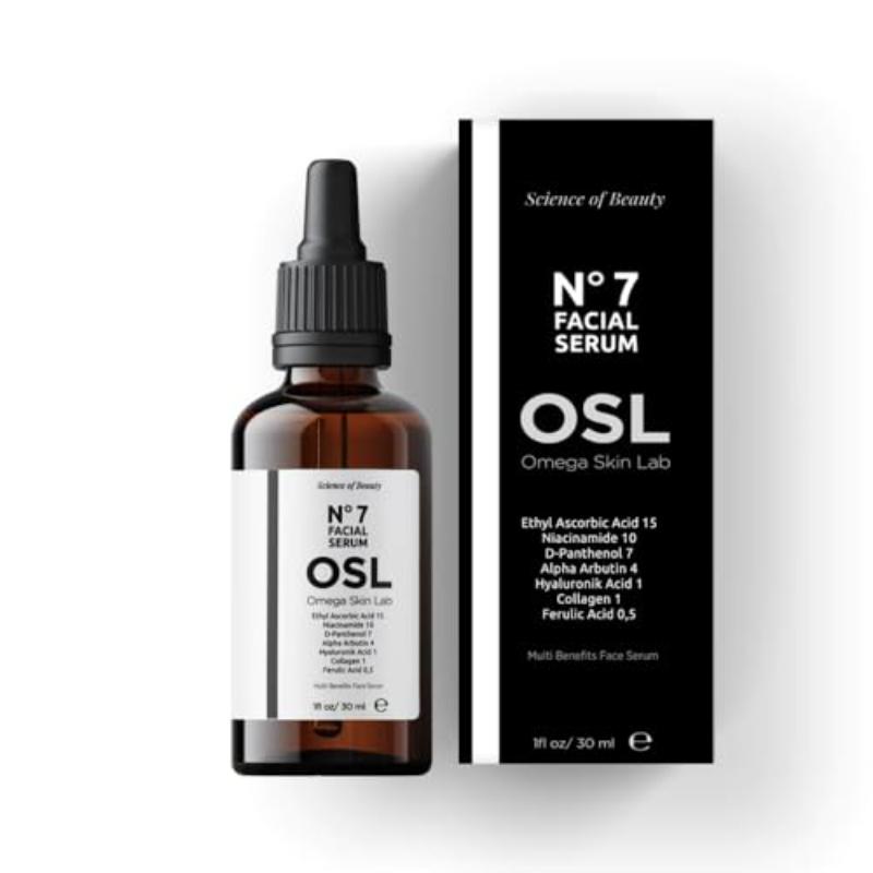 

OSL No 7 Serum - Сыворотка для ухода за кожей лица с этилиевой аскорбиновой кислотой, ниацинамидом, D-пантенолом, гиалуроновой кислотой, коллагеном - Восстанавливающий коллагеновый крем для лица