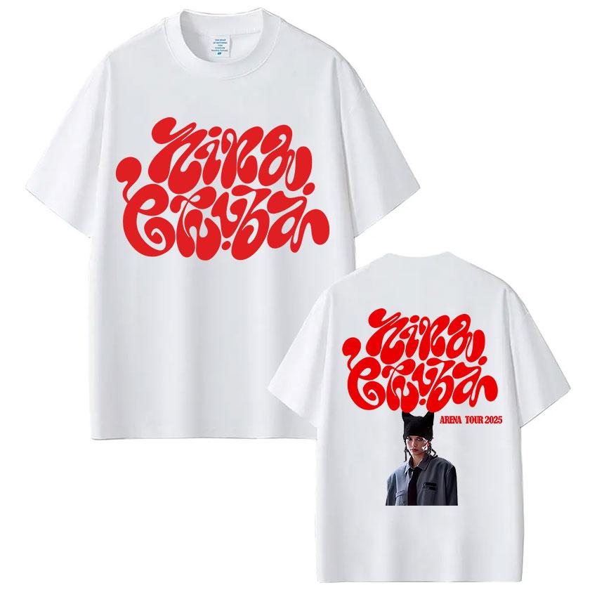 Singer Nina Chuba Arena Tour 2025 Graphic Tee Shirt Men Women Hip Hop O-Neck Cotton T-shirts Fashion Oversized Short Sleeve Tees