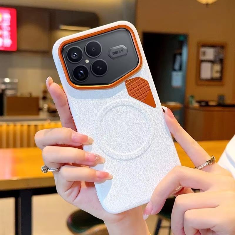 High End Luxury Business Leather for Magsafe Case for POCO F8 Ultra F8 Pro Skin Friendly Magnetic Wireless Charge Protect Shockproof Bumper Cover