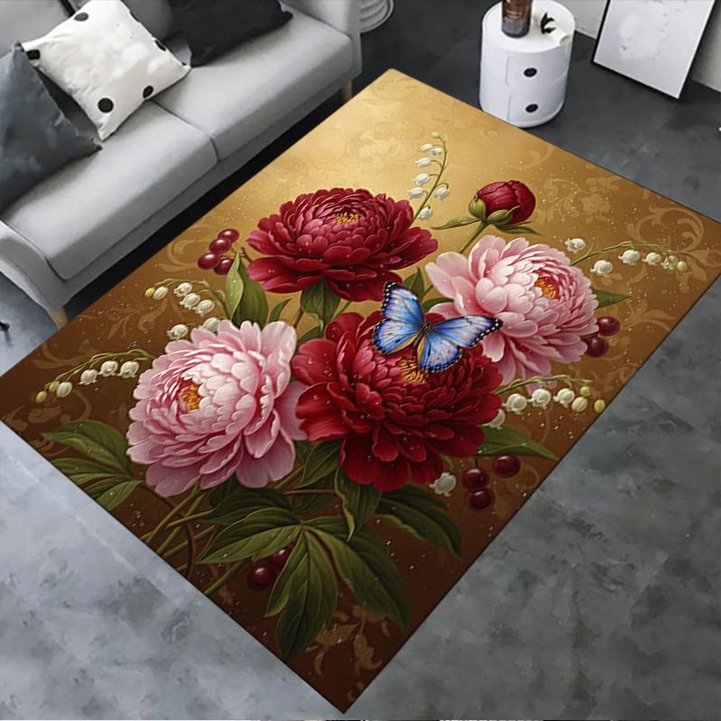 2025 New Classical Flower Carpet Rug for Living Room Bedroom Home Sofa Decoration,Kids play Non-slip Floor Mat18