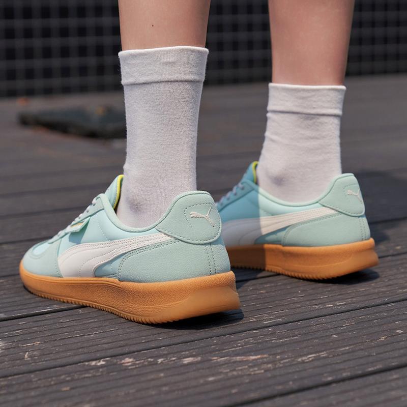 Puma Palermo CN Nylon Fashion Comfortable Thin Sole Wear-Resistant Low-Top Sneakers Unisex Sneakers Gray Blue 403953-03