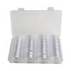 Storage Box Coin Capsules With Storage Box 41mm 60Pcs Coin Capsule Coin Collection Dust-proof Organizer Plastic