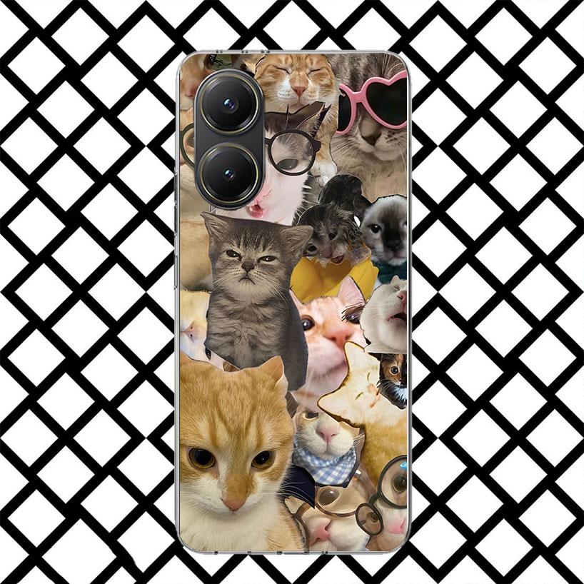 Crying Cat Memes Phone Case for Xiaomi Poco F7 Ultra X7 X6 X5 Pro X4 Gt M8 M7 Redmi 15 15C 13 13C 12 12C Soft Cover Fundas Poco