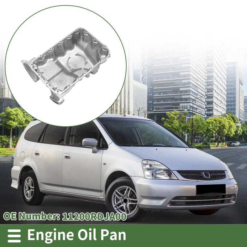 UXCELL Auto Car Engine Oil Pan Vehicle Aluminum Oil Pan Sump Transmission Oil Pan for Honda Odyssey 2007 No.11200RDJA00
