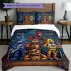 3-teiliges Bettbezug-Set (1 * Bettbezug + 2 * Kissenbezug, ohne Kern), Five Nights at Freddy's Bettwäsche-Set mit Aufdruck, Schlafzimmerdekoration, Ganzjahres-Bettwäsche, Geburtstagsgeschenk