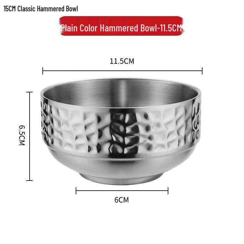 JINLANCHUN Double-Layer Insulated Stainless Steel Bowl