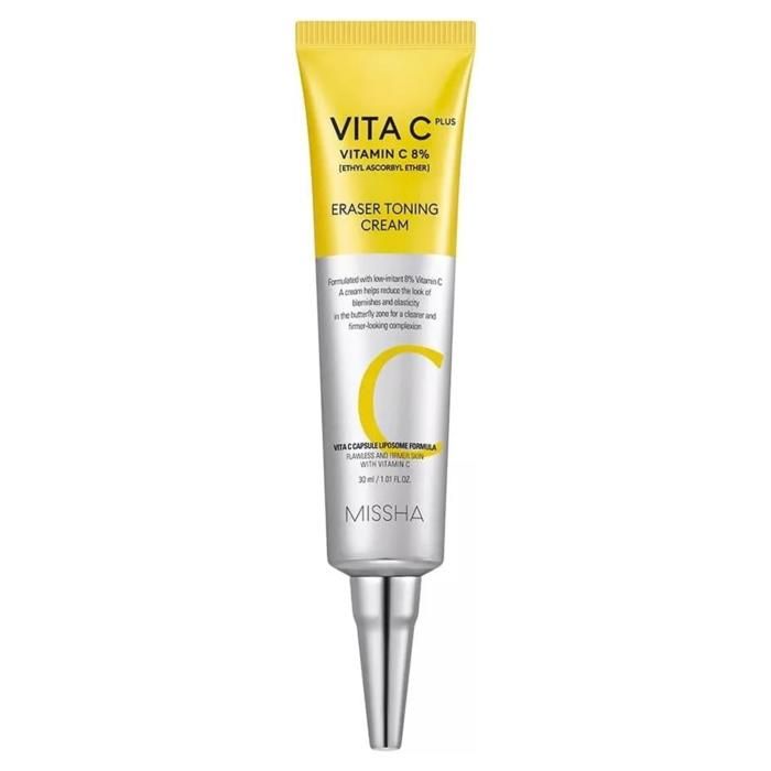 Krem tonizujący - MISSHA - Vita C Plus Eraser - 30 ml - Rozjaśniający - Nawilżający - Wygładzający