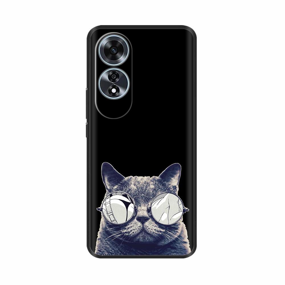 For Oppo A60 4G Case Love Heart Butterfly Soft Silicone Painted Back Cover For Oppo A60 OppoA60 4G Phone Shell Housing Fundas