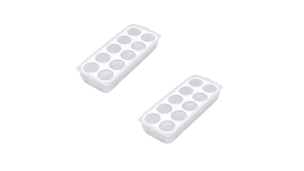 Sanada Seiko Egg Containers, 10-Egg Capacity, Set of 2 (Colors Unspecified) Includes FJ Original Tissue