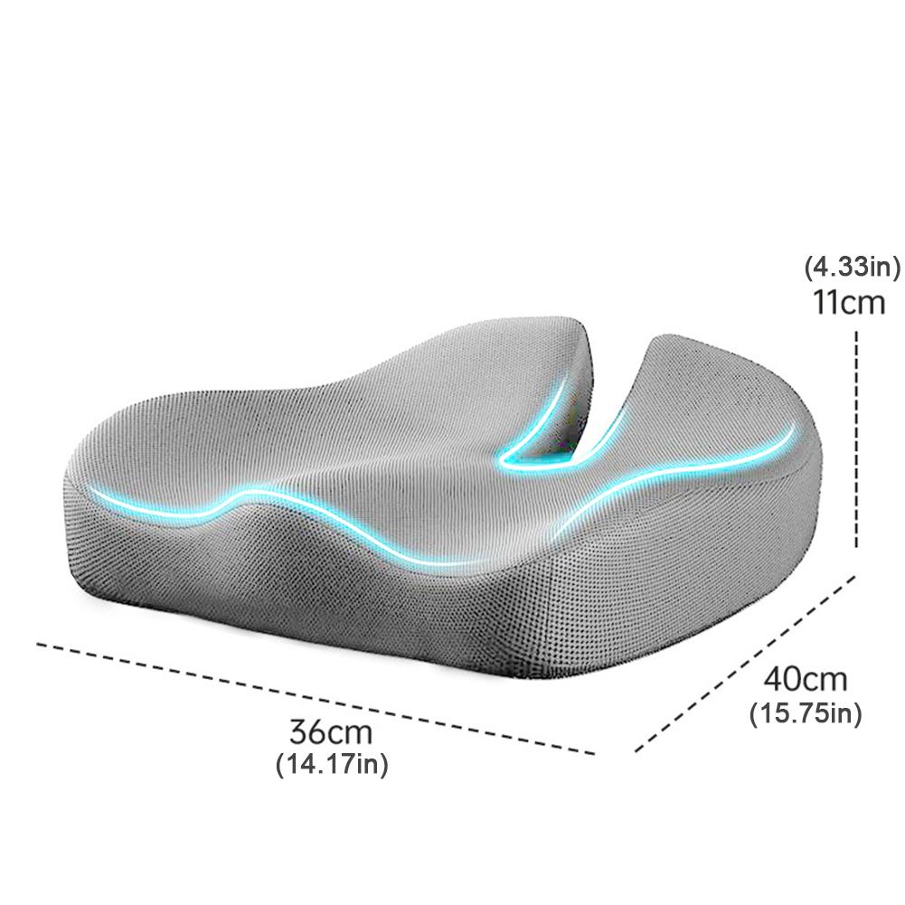 Memory Foam Seat Cushion Breathable Soft Seat Pad Ergonomic Chair Cushion Non Slip Sitting Pad for Buttocks Tailbone