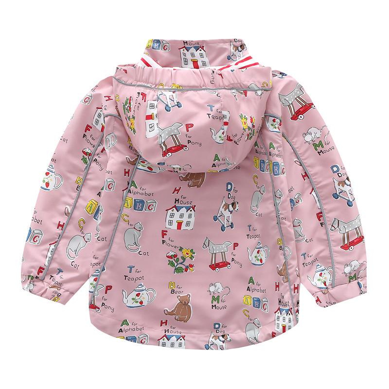 Meanbear Spring and Autumn Boys' and Girls' Personalized Long Sleeve Hooded Cartoon Windproof and Waterproof Submachine Jacket