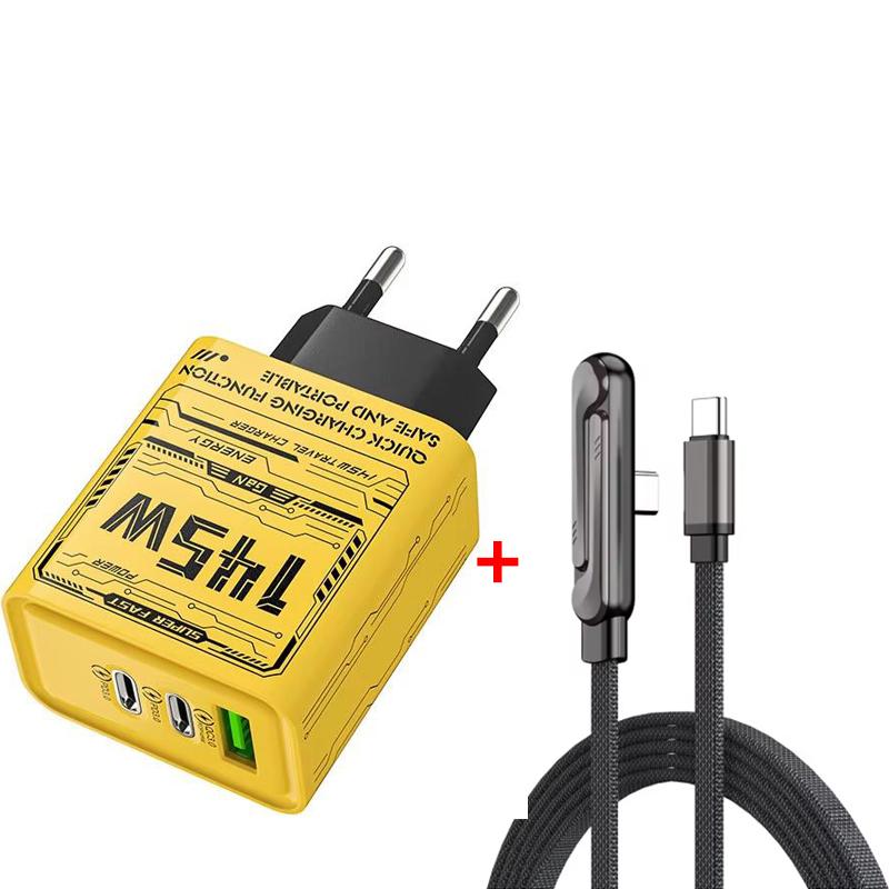 145W Snellader PD USB-lader Snellader voor iPhone Samsung Huawei 3-poorts EU/US-stekkeradapter