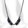 New Personalized Creative Design Inlay Zircon Black Angel Wings Choker Necklace for Men Women Gothic Punk Collar Chain Jewelry