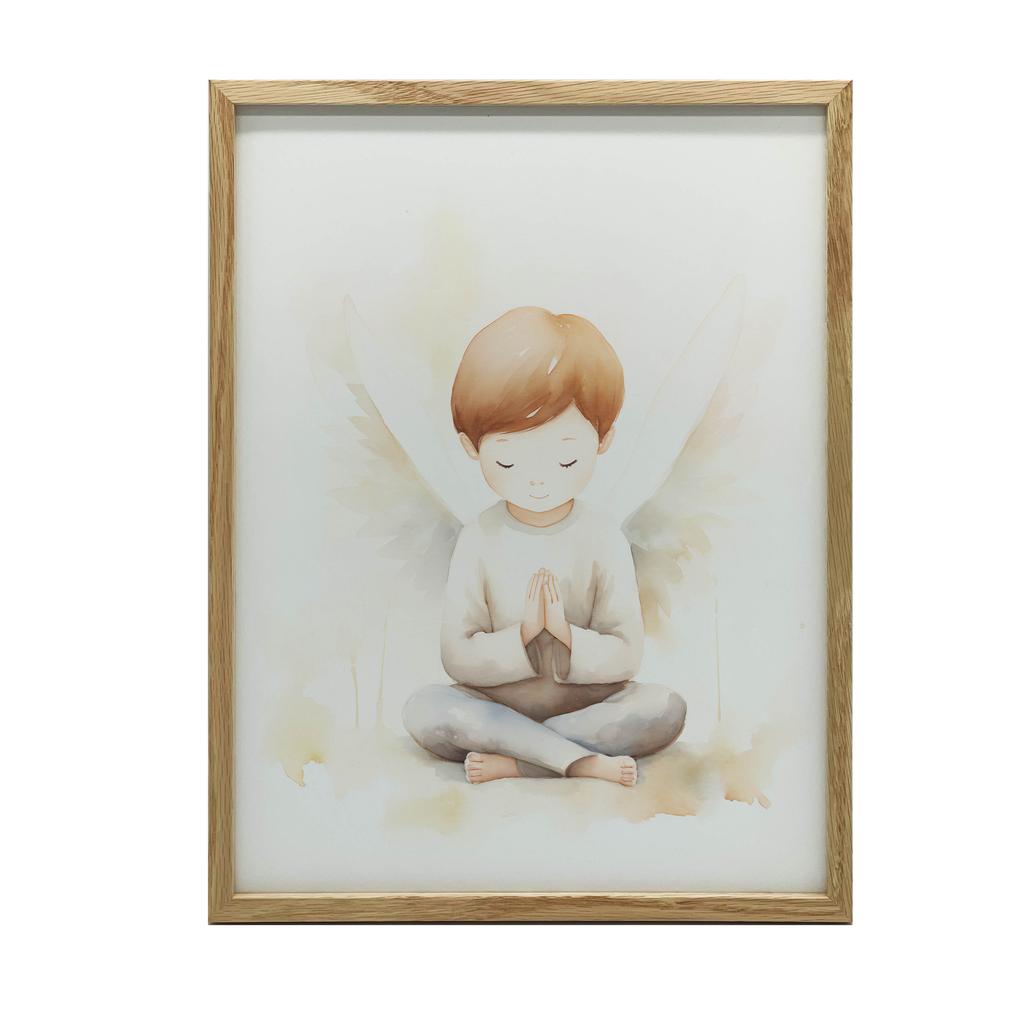 Poster Pious Contemplation Poster Pious Contemplation, 30X40 Cm, Dark Brown Wooden Frame, 230 Gsm Matte Paper