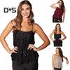 Sexy Sling-Weste, doppellagig, glänzende Pailletten, Damen-Tops, Glitzerdetails, normale Passform, Sommer-Tops, Alltagskleidung