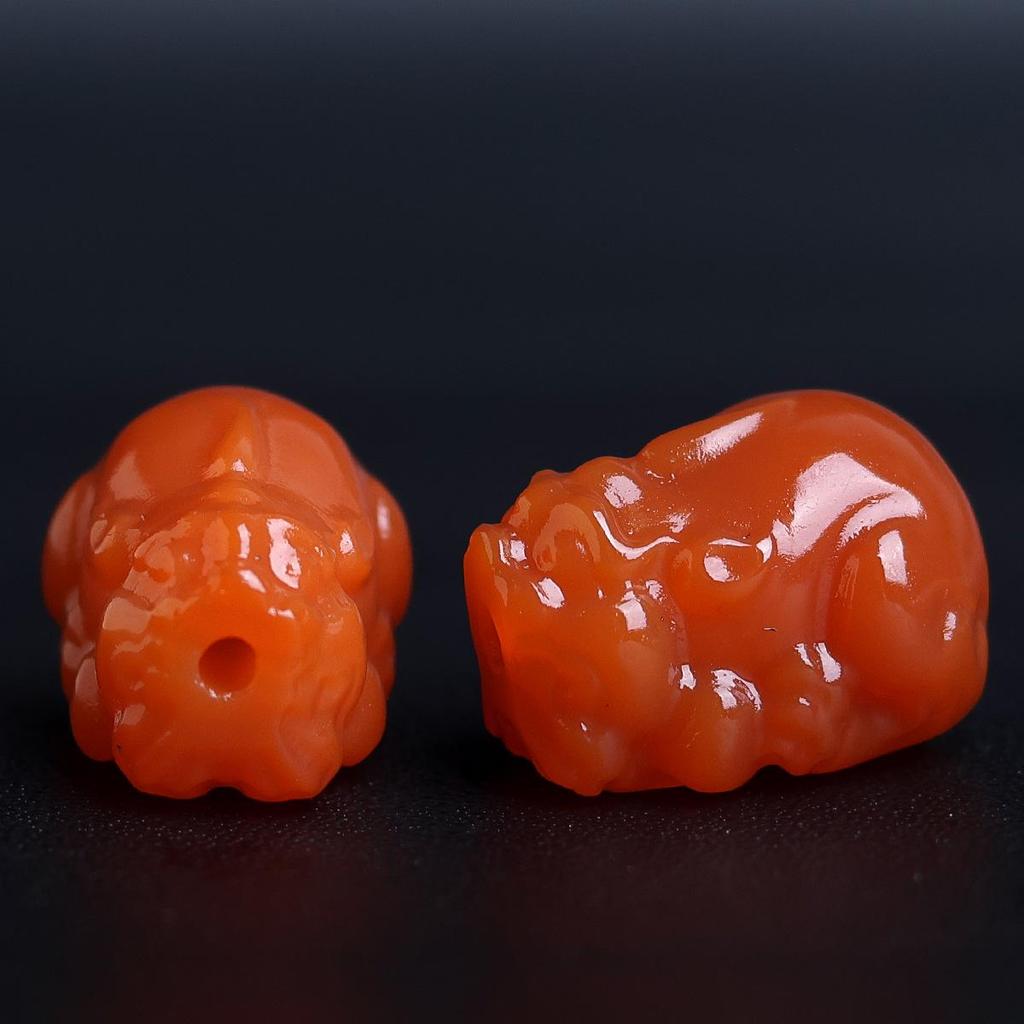 Mahakala Buddhist Beads: South Red Agate, Yellow God of Wealth, Nine-Tailed Fox & Pixiu Rosary Jewelry