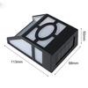 Vodotěsná solární nástěnná lampa ABS LED Path LED Solární světlo Venkovní zahradní nástěnné osvětlení