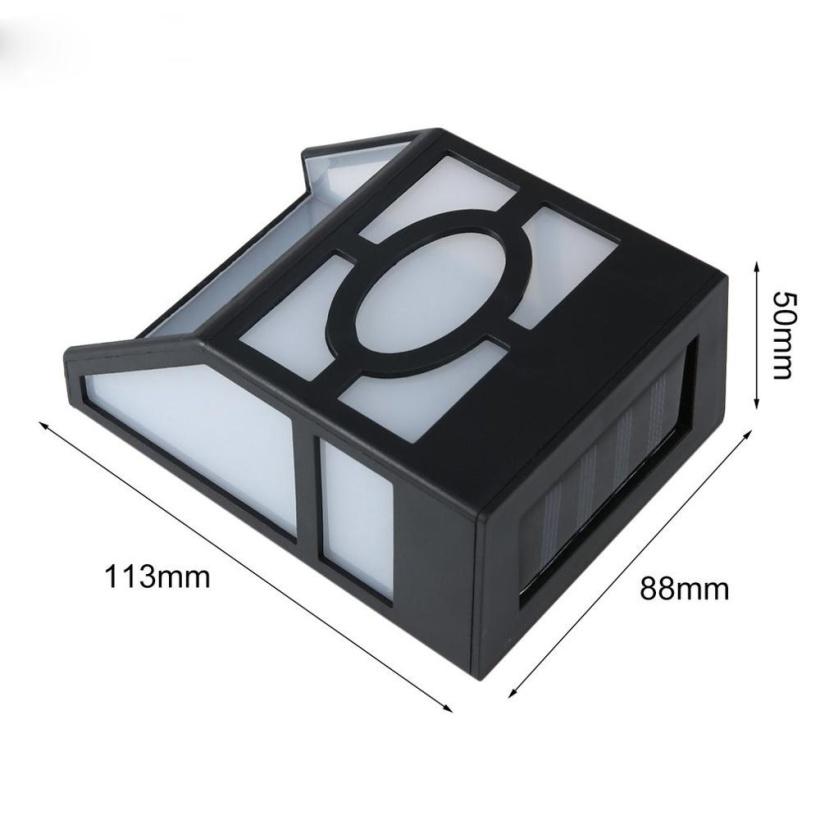 Vodotěsná solární nástěnná lampa ABS LED Path LED Solární světlo Venkovní zahradní nástěnné osvětlení
