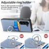 Ring Holder Cards Solt Wallet Case for Samsung Galaxy Z Fold 5 4 3 5G Fold4 Fold5 Kickstand Carbon Fibre Magnetic Bag Slim Cover