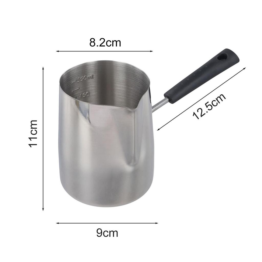 1pc 350/600/900ML Turkish Coffee Pot Milk Pots Stainless Steel Chocolate Melting Pan Sauce Heating Coffee Moka Pot Kitchen Tools