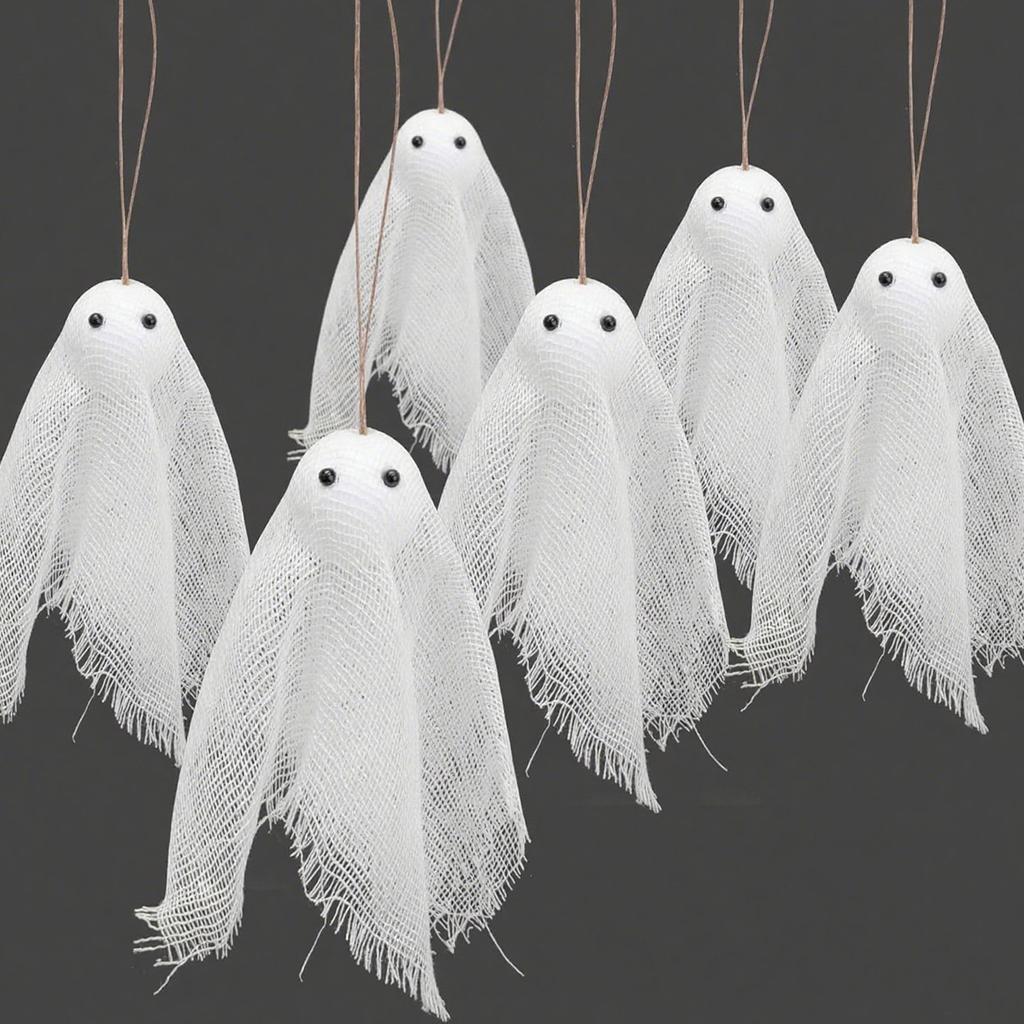 These 3.5 Rustic Cloth Ornaments Add Eerie To Halloween Decor. Perfect For Trees, Mantels, Or Haunted House Parties