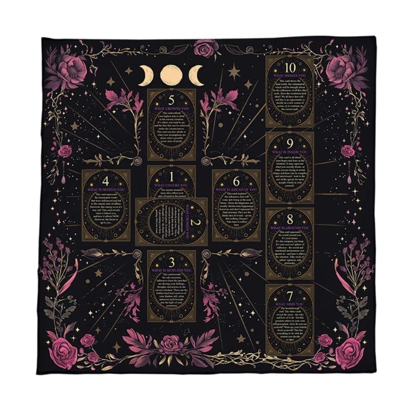 Divinations Cards Table Cloth Tapestry Reading Card Tarots Tablecloth Astrologys Witchcrafts Deck Cloth Wall Decoration