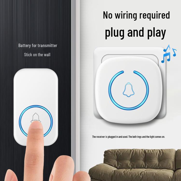 Wireless Smart Doorbell & Chime with Long-Range Remote for Home & Elderly Use