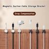 6Pcs Plastic Magnetic Cable Organizer Adhesive Smooth Cord Wire Cable Holder Adjustable Cable Management Clips Home Office