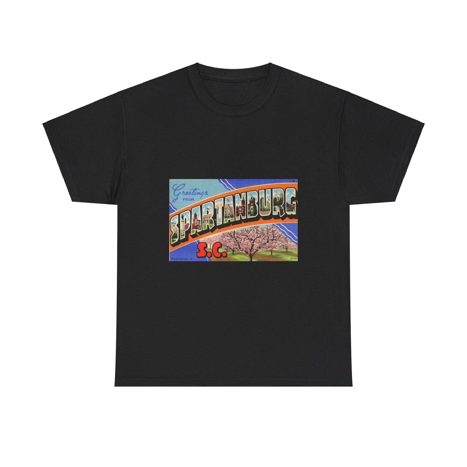 Greetings from Spartanburg SC (Greeting Postcards) T shirt M