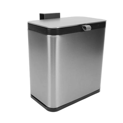 3L Stainless Steel Trash Can with Lid Garbage Bin Compact Space Saving Design Pet Proof Quiet Close Removable Inner Bucket for Kitchen Bathroom RV
