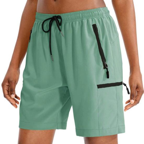 Women Spring Summer Sports Shorts Quick-drying Breathable Yoga Gym Workout Short Pants Elastic Waist Drawstring Athletic Running Fitness Shorts