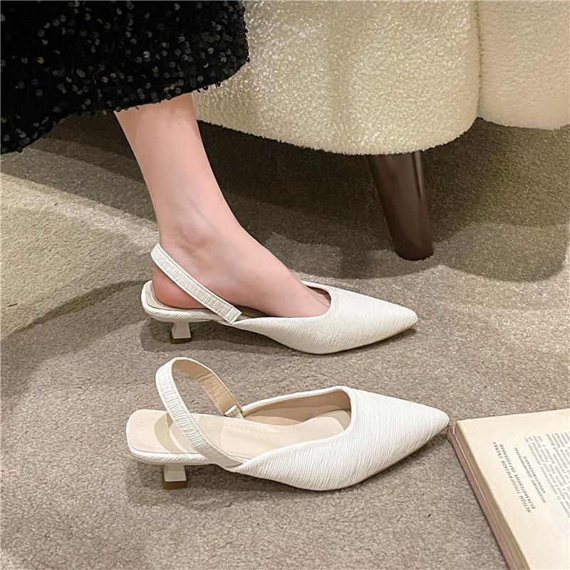 New Style Sandals Women Summer Shoes Short Heels Ankle Strap Woman Work Casual Shoes Brand Sexy Basic Sandals Plus Size 35-42