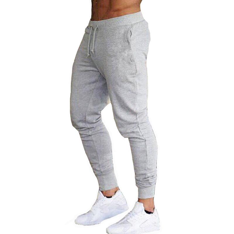 

Men s Slim-Fit Cuffed Running Pants - Solid Color, Lightweight Fitness & Casual Wear for Spring & Autumn Extra Large
