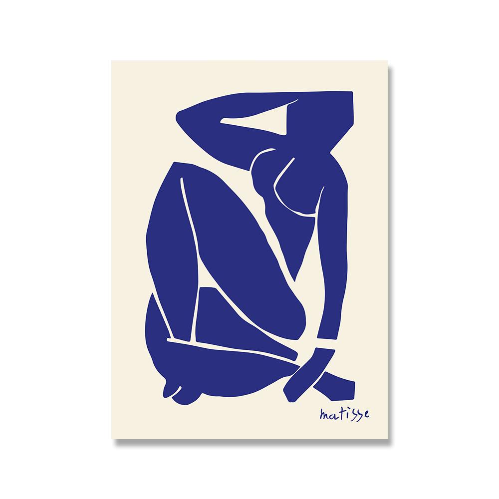 Pósteres de Henri Matisse con desnudos en rosa y azul, arte de pared vintage, pintura en lienzo, imágenes abstractas con cuerpo sexy para decoración de sala de estar
