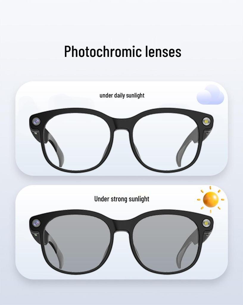 AI Smart Glasses with 800W Camera: Voice Control, Outdoor Photography, Real-time Translation