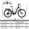 Bicicletă Electrică TTGO E-SUVO Motor 250W Baterie 48V15Ah Autonomie Maximă 120km Anvelope 27.5“ × 2.4” Cadru Suspensie Completă Frâne cu Disc Hidraulice Shimano 7 viteze