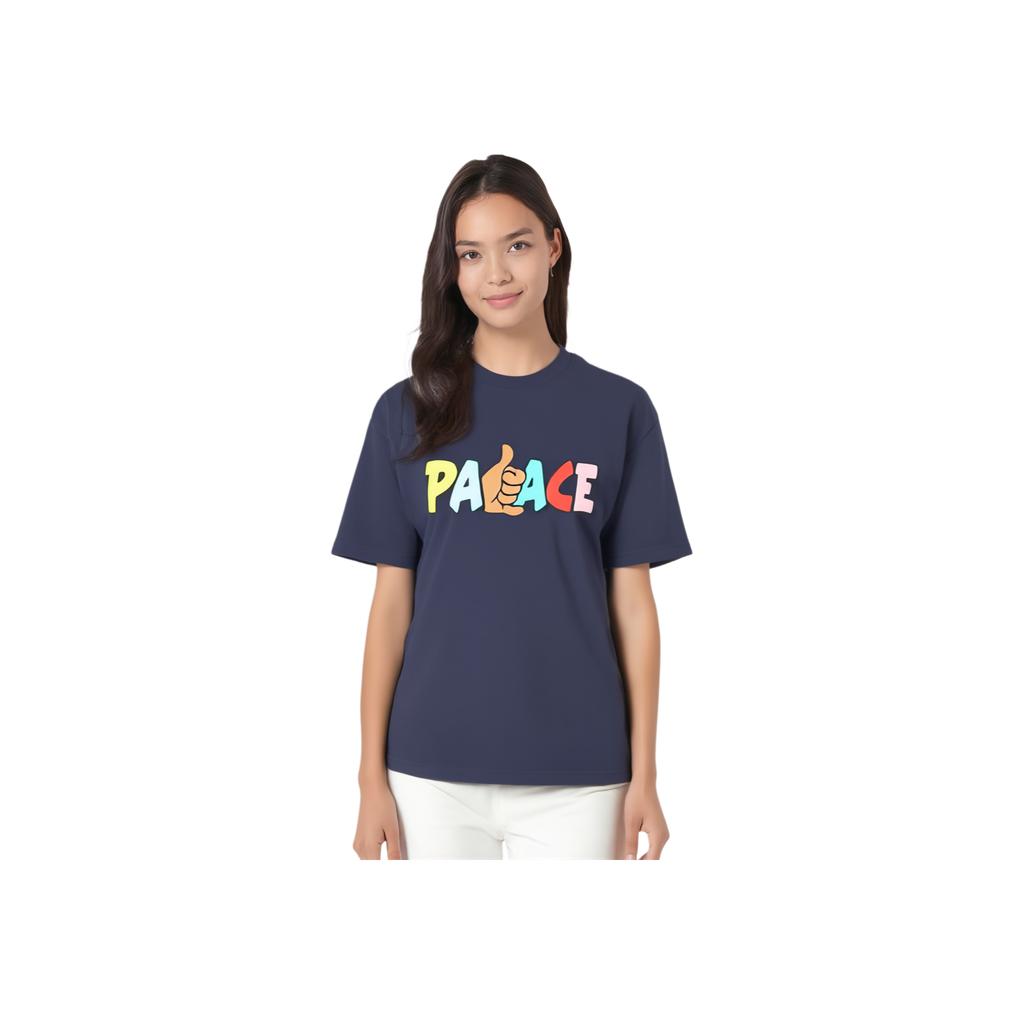 Palace Shitfaced Shaka T-Shirt Navy Unisex Tops Blue P19TS145