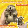 Screaming Groundhog Prank Ornament Plastic Steal Biscuit Sound Abstract Shape Funny Interactive Gag Gift for Office