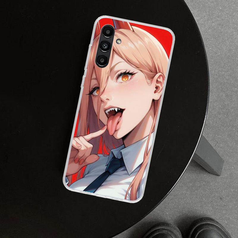 Chainsaw Mans Power Phone Case Cover for Samsung Galaxy A17 A16 A26 A36 A56 A57 A37 A15 A25 A35 A55 A14 A24 A34 A54 A13 A23 A33