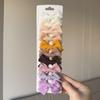 10Pcs/set Soft Cotton Bow Hairpin Girl Sweet Plaid Design Hairclip Solid Color Lovely Hairgripe Barrettes Kids Hair Accessories