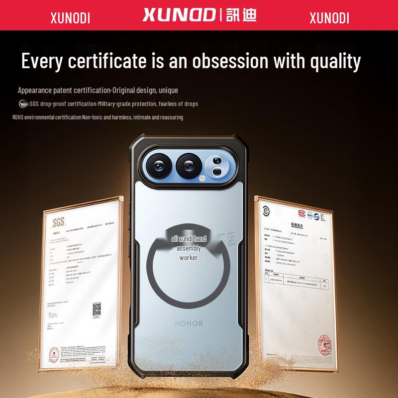 XunDi Honor 500Pro Magnetic Ring Protective Case - Anti-Drop for Honor 500
