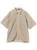Beams Men's Mesh Open Collar Shirt, Size SAND, Size L, 11011512147